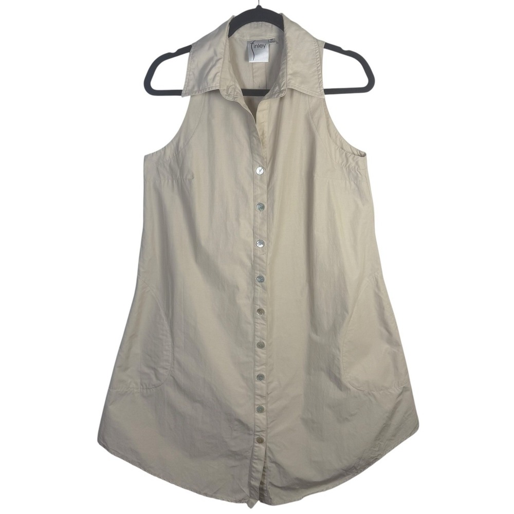 Finley‎ Sleeveless Audio Techno Blend Parachute Sand Swing Dress Size Medium
